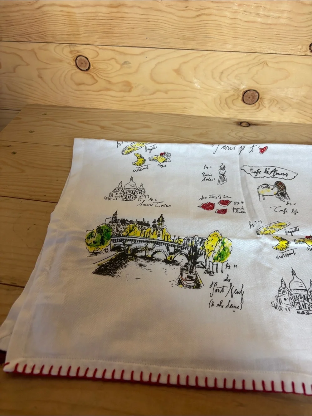 Nwt Anthropologie I Love Paris dish towel